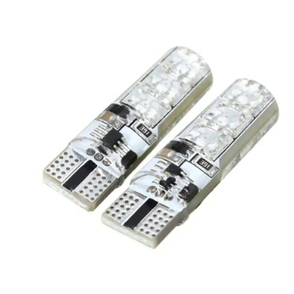 

2Pcs New T10 Waterproof W5W 501 Car Wedge Side Light Bulb-6SMD 5050 RGB 7 Color LED Remote Control