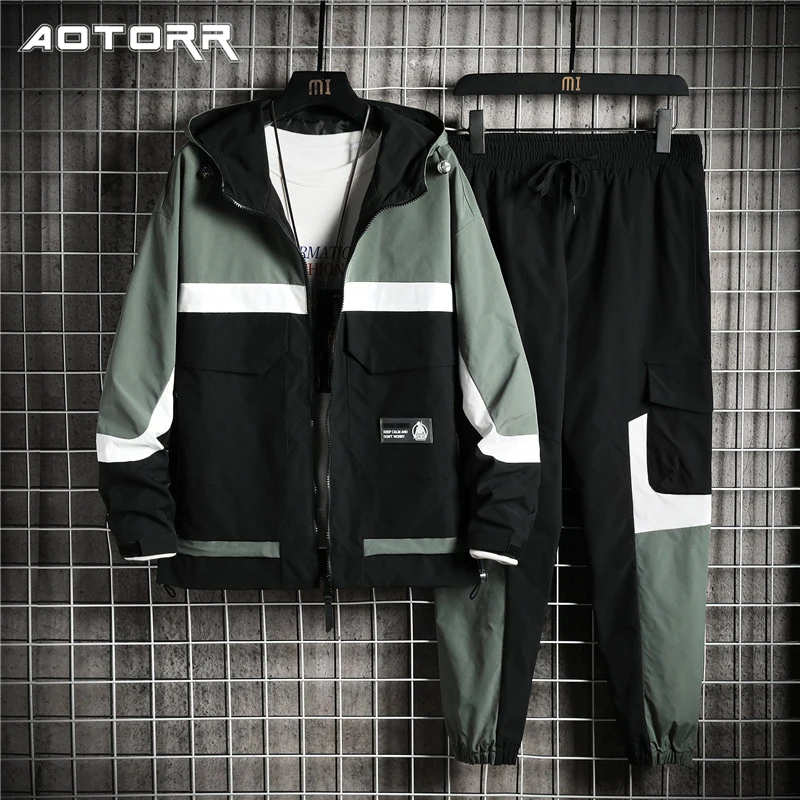 

Мужской спортивный костюм с капюшоном, куртка с вышивкой, верхняя одежда для осени, 2021