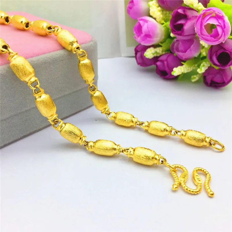 

Fashion Luxury 14K Gold Men's Necklace Matte Cylindrical Chain Necklace for Men Wedding Engagement Anniversary Jewelry Gifts