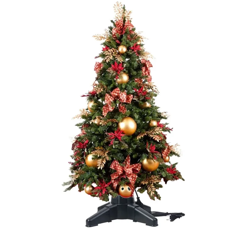 

New Design 40/50cm Christmas Tree Electric Rotating Base Stand Xmas Tree Support Christmas Tree Base Decoration（No Battery）