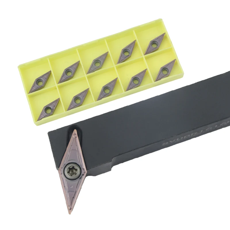 

1pc SVUBR1616H16 SVUBR2020K16 SVUBR2525M16 External Turning Tool Holder VBMT Carbide Inserts Lathe CNC Cutting Tools Set
