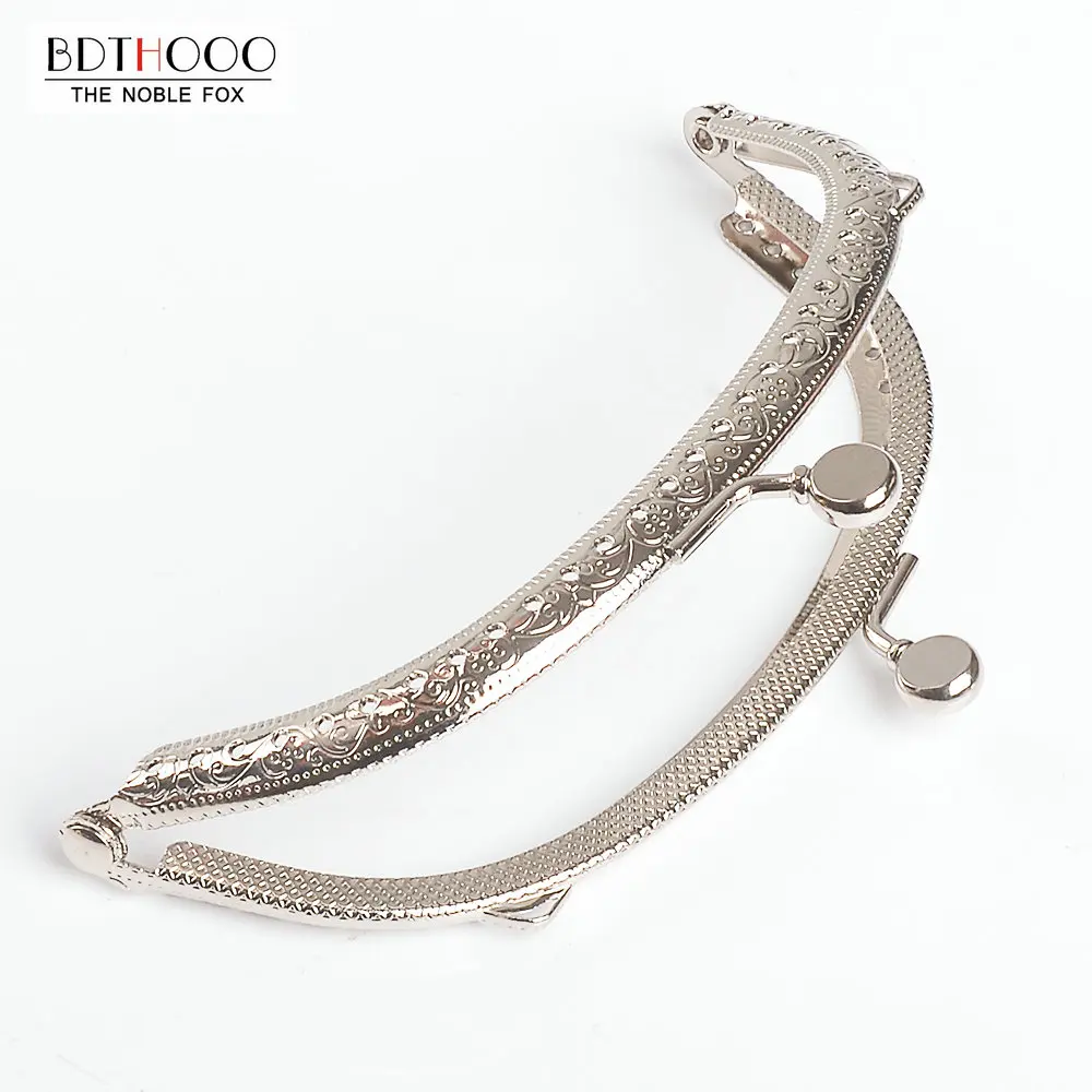 12.5cm Metal Purse Frame Handle for Clutch Bag Handbag Accessories Making Kiss Clasp Lock Antique Bronze  Hardware