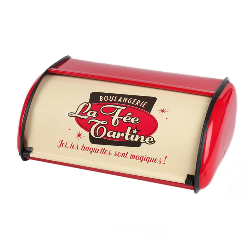 

Top Metal Flip-Baked Bread Box Dust-Proof Storage Box Bread Bin Kitchen Food Holder