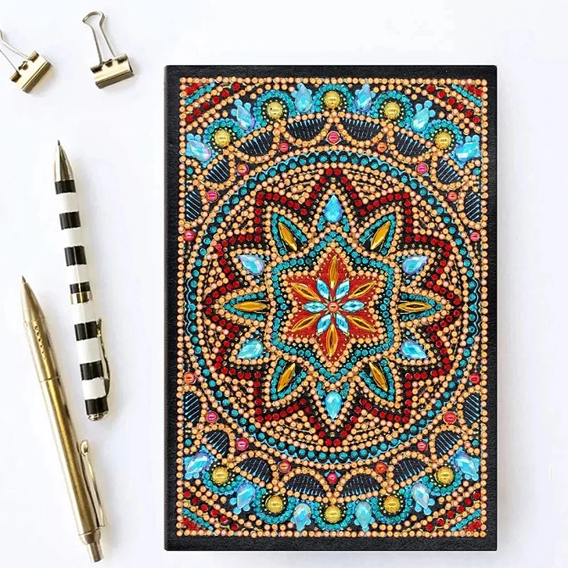

ARMYQZ Diamond Painting Mosaic Notebook Special Shaped Flower Mandala Patterns A5 Diary Book Embroidery Gift DIY