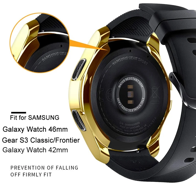 Модный Силиконовый ТПУ чехол для часов мягкий Samsung Gear S3 Galaxy Watch 46 мм защитная