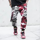 Брюки-Джоггеры мужские камуфляжные до щиколотки, повседневные камуфляжные штаны в стиле хип-хоп, хлопковые брюки-карго с множеством карманов, уличная одежда