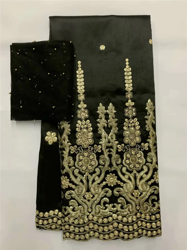 Африканская кружевная ткань George с блузкой 5 + 2 ярда наборы для вечернего платья