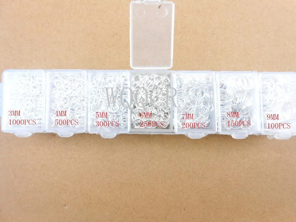 Кольцо для прыжков из серебра 2500 пробы, 3-4-5-6-7-8-9 мм, 925 шт.