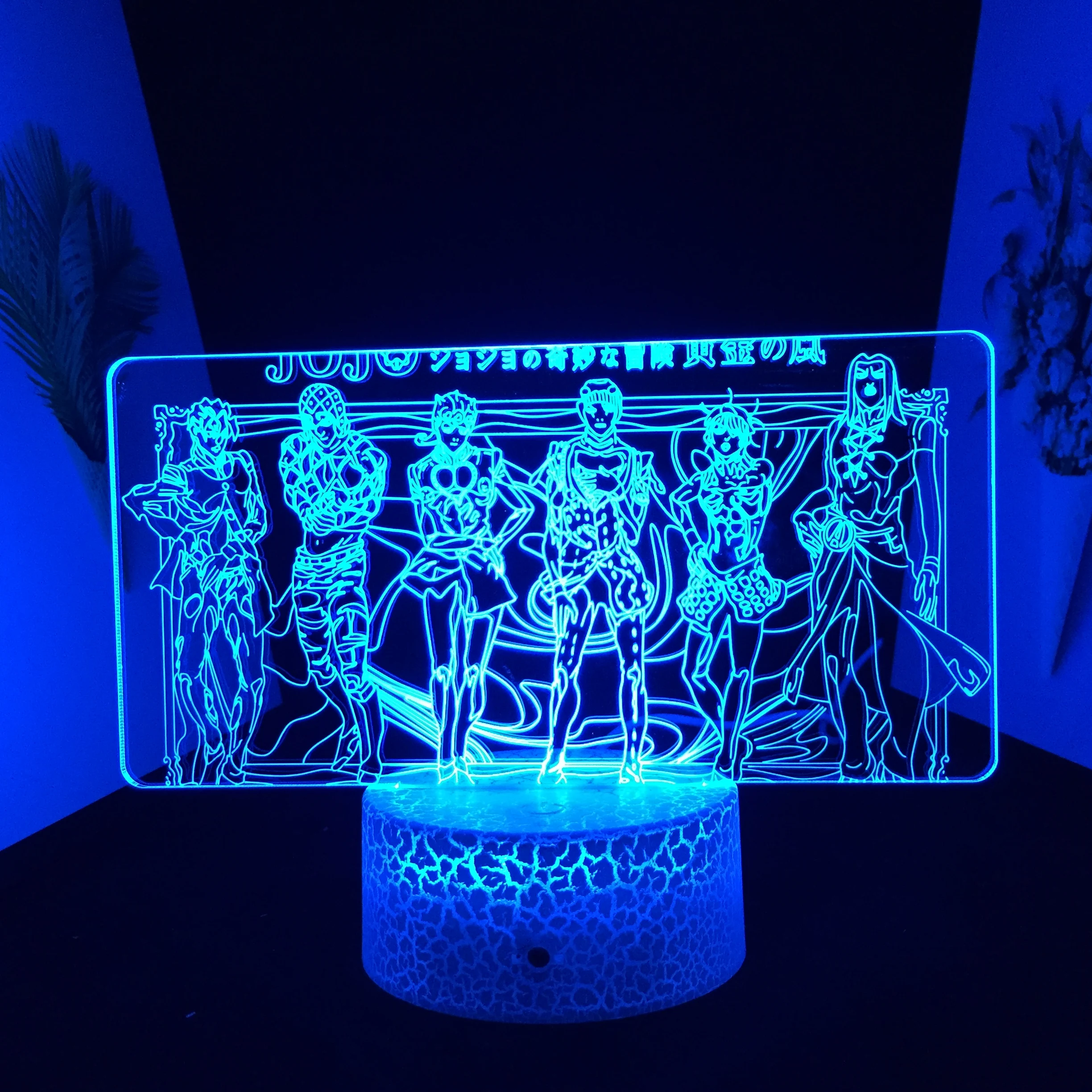 

Anime JoJo Bizarre Adventure Figure 3D LED Light for Bedroom Decor Light Birthday Gift LED 3D Lamp Jojo Manga Lamp Dropship