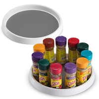 360 Rotation Non-Skid Spice Rack Pantry Cabinet Turntable with Wide Base Storage Bin Rotating Organizer for Kitchen Seasoning