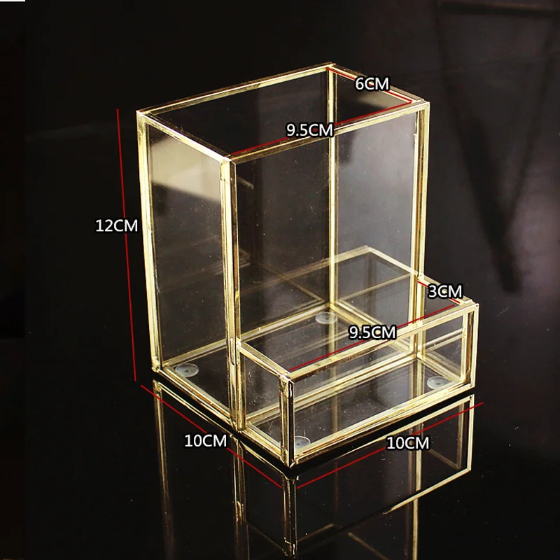 Новый европейский стеклянный органайзер для хранения кистей макияжа карандаш