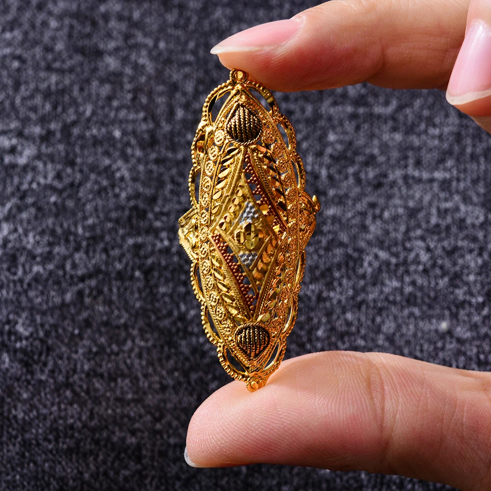 Wando роскошное арабское Золотое кольцо свободного размера для женщин/девушек