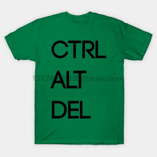 Мужская футболка с коротким рукавом CTRL ALT DEL Nerd круглым вырезом Женская | одежда