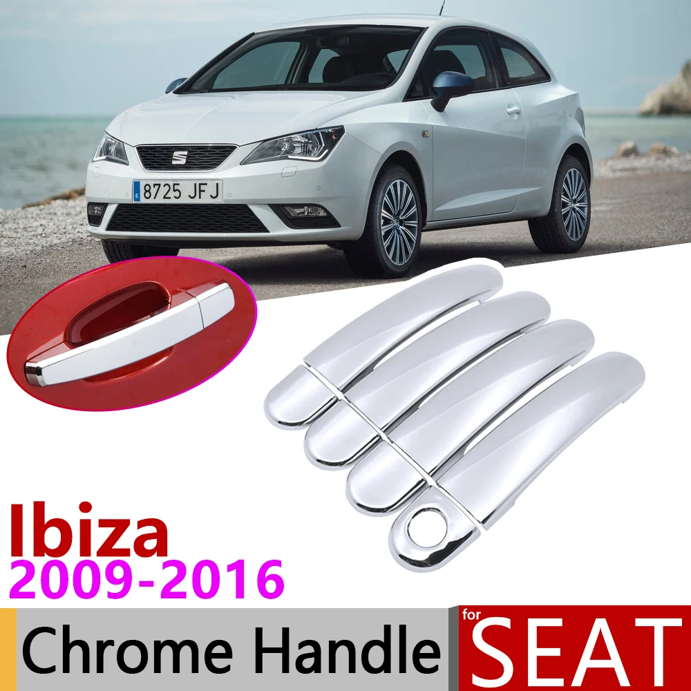 Хромированная крышка дверной ручки для Seat Ibiza MK4 6J 6P 2009-2016 автомобильные