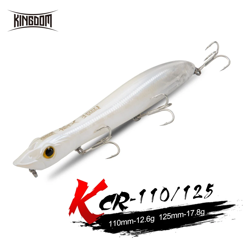 Королевство KCR Горячая рыболовная наживка Поппер и карандаш 110 мм 125 плавающий