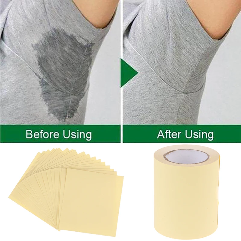 

1 Roll Disposable Armpit Prevent Sweat Pads Transparent Underarm Dry Dry Antiperspirant Sticker Keep Dry Sticker 7cm
