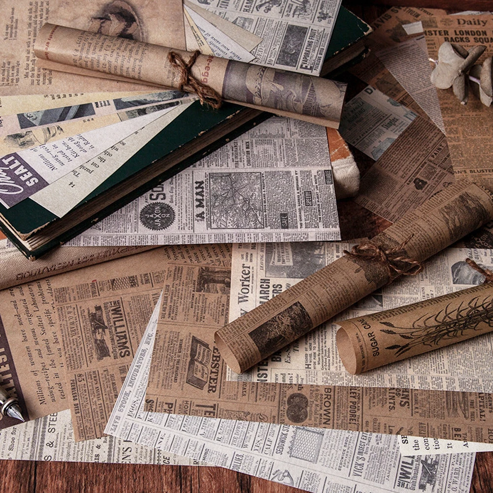 60 листа/уп наклейки для ногтей с пакет ретро Бумага набор сделай сам Скрапбукинг