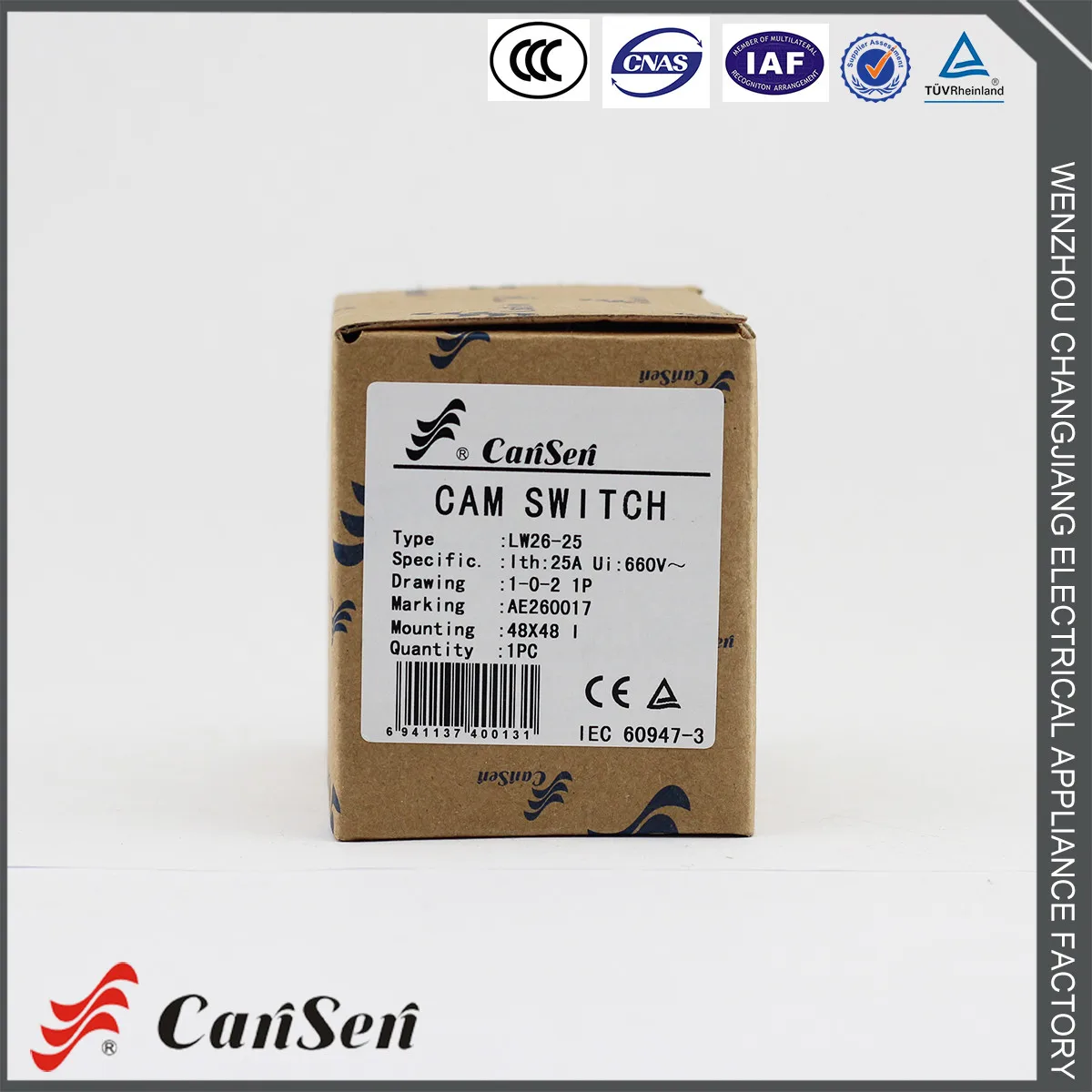 CANSEN LW26 25 CA20 Ith 25A поворотный кулачковый переключатель двойной 1 0 2 полюс 4