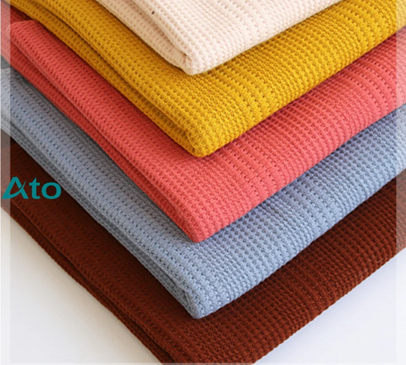 61 полиэстер 34 хлопок 5 лайкра вафельная трикотажная ткань для одежды жаккардовая