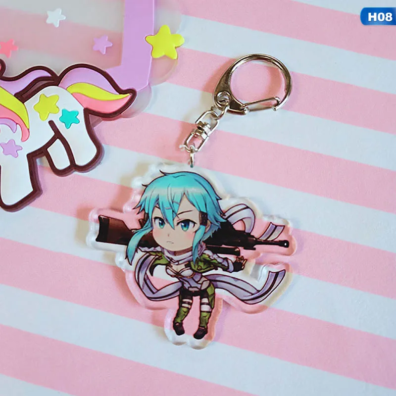 KEY5246H08 Sword Art Online SAO Yuuki Asuna акриловый брелок для ключей - Цвет: KEY5246H08