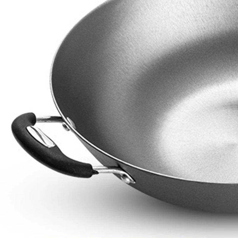 

Cast Iron Wok Traditionnel Big Fire Traditional Chinese Handmade Cooking Pot Non Stick Stir Fry Breakfast Travaux Kitchen ZZ50CG