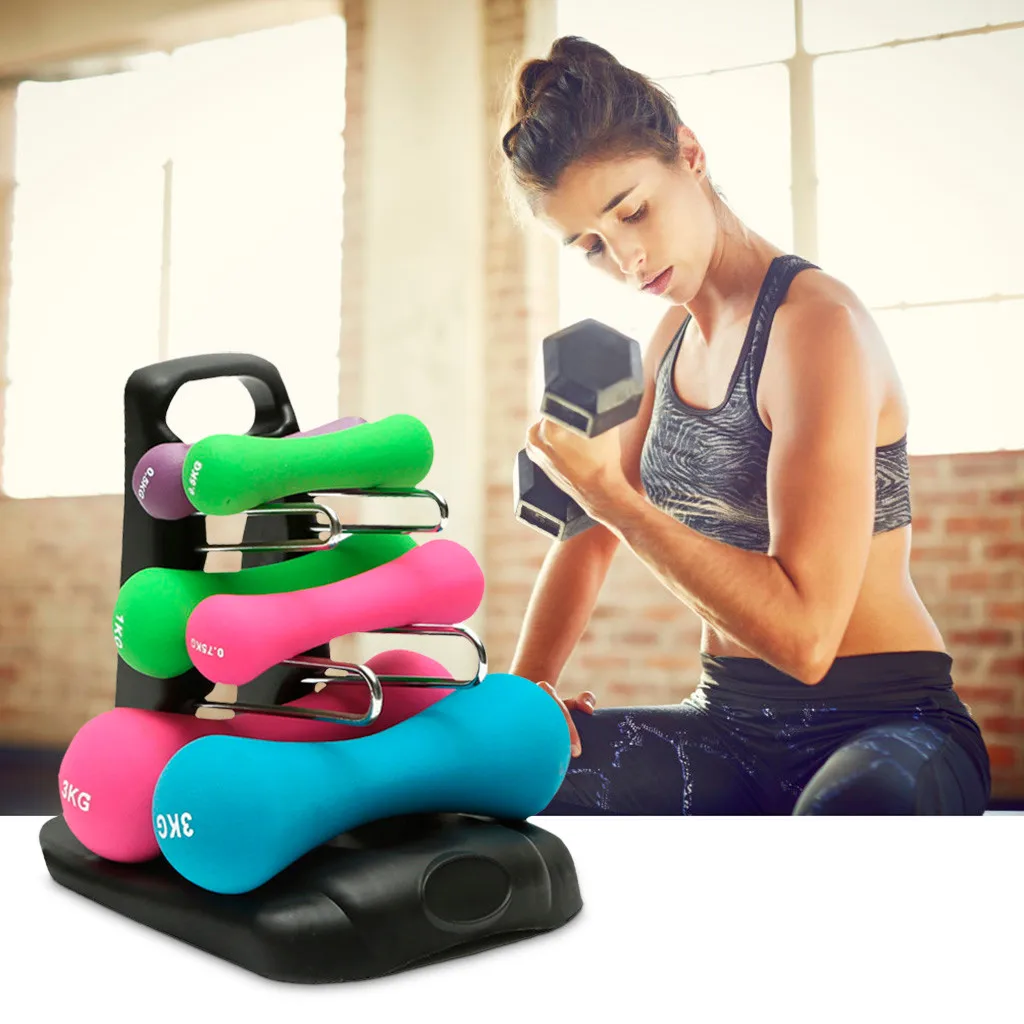 Портативный домашний 3-уровневый держатель для гантелей тренажер тренажерного