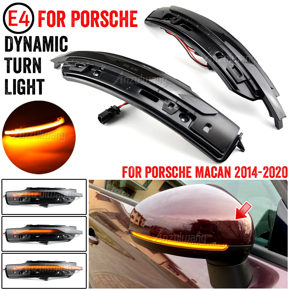 

Светодиодный динамичессветильник поворотный сигнал, боковая зеркальная лампа для Porsche Macan 2014 2015 2016 2017 2018 2019 2020
