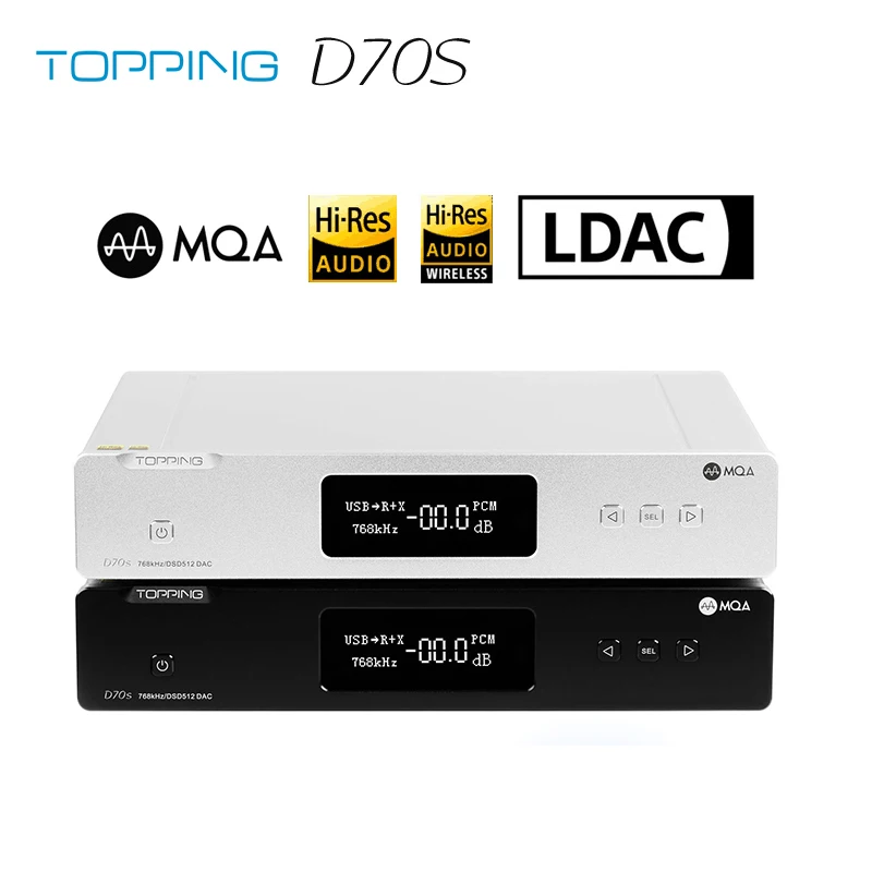 Топпинг D70S MQA декодер 2 * AK4497 Bluetooth 5 0 32Bit/768K DSD512 высокого разрешения ЦАП с пультом