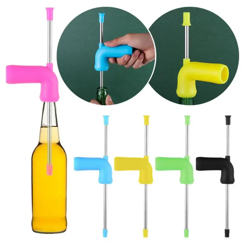 Пиво трубка соломы пивной кальян Воронка Slammer двойная насадка всасывающего