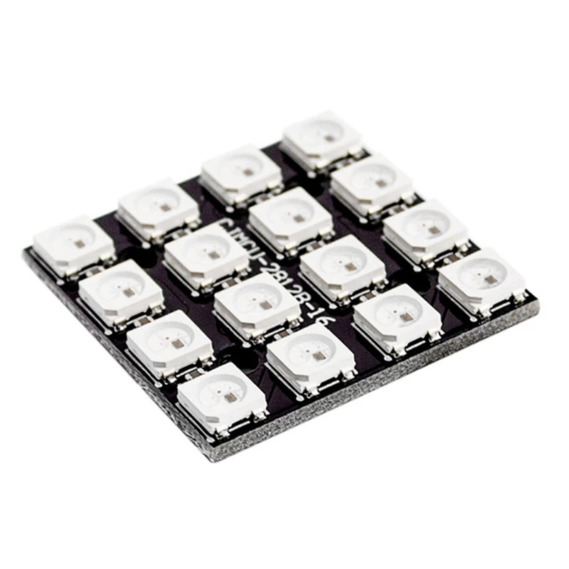 WS2812B 16-бит 4*4 Full Цвет 5050 цветная(RGB) панельная светодиодная лампочка RGB свет для Arduino