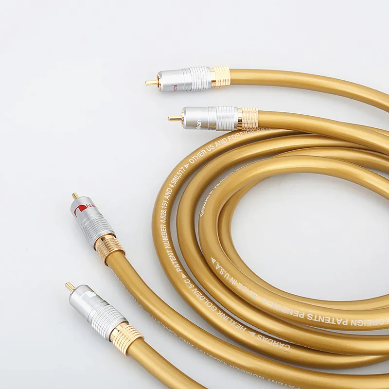 CARDAS посеребренный золотистый 5-C соотношение HiFi лихорадка аудио RCA аудиокабель