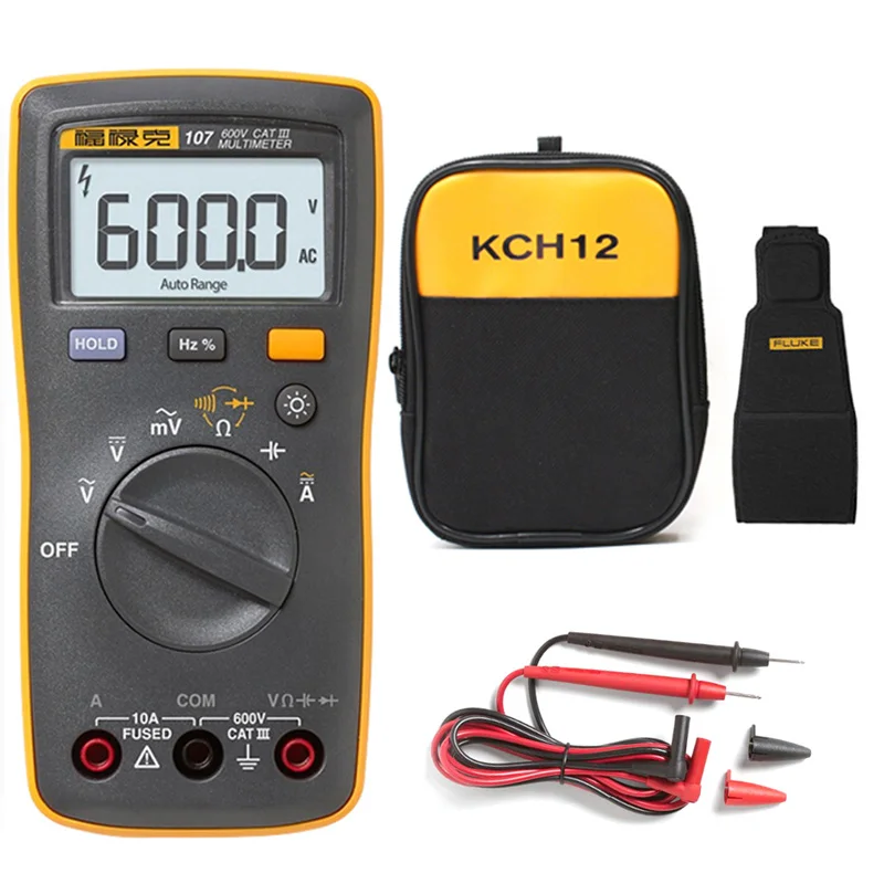 Fluke 107 портативный/портативный цифровой универсальный тестер F107