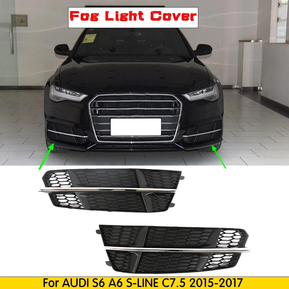 Бампер передний левый и правый из АБС-пластика для AUDI S6 A6 S-LINE C7.5 2015-2017 2 шт. |