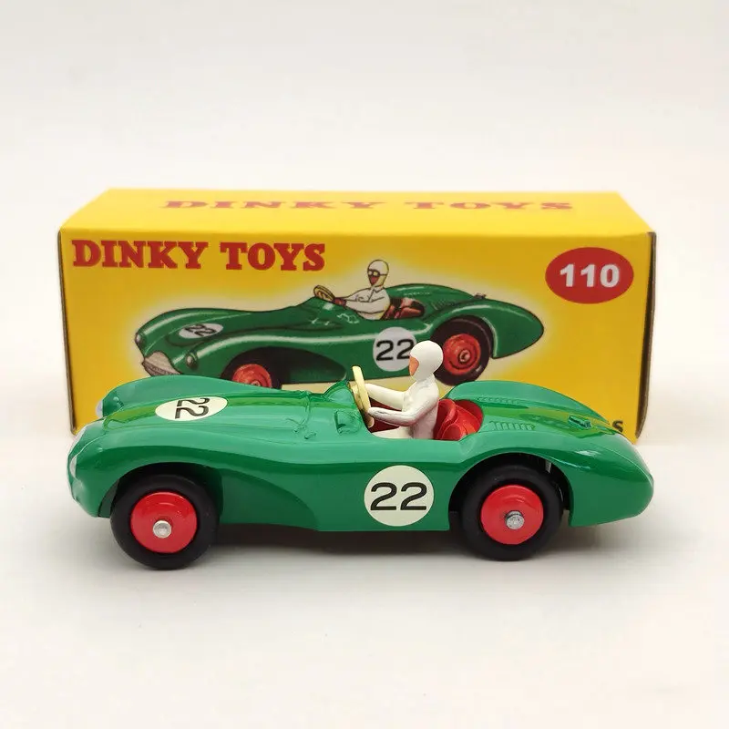 DeAgostini 1:43 Dinky Toys 110 Aston Martin DB3 Sports #22 модели из литого под давлением зеленого цвета| |