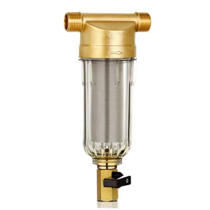 4 Split-Mouth Water Filters Front Purifier Copper Lead Pre-Filter Backwash Remove Rust Contaminant Sediment Pipe