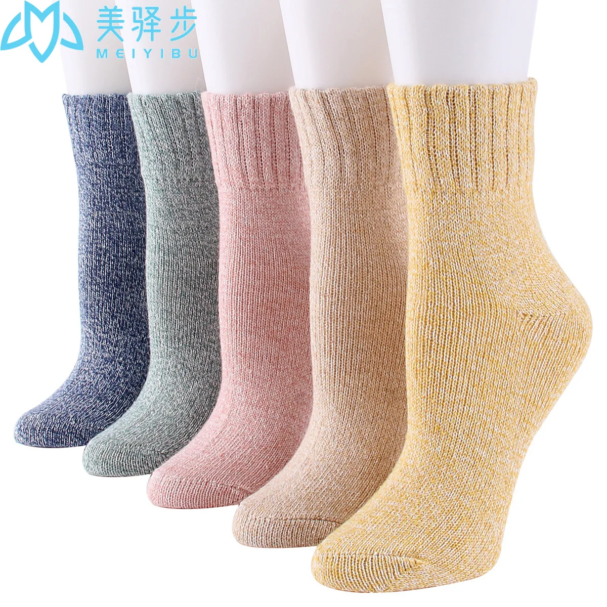 5 Pairs Per Set Women's Wool Socks Thicken Winter Warm Soft Sock Hot Sales