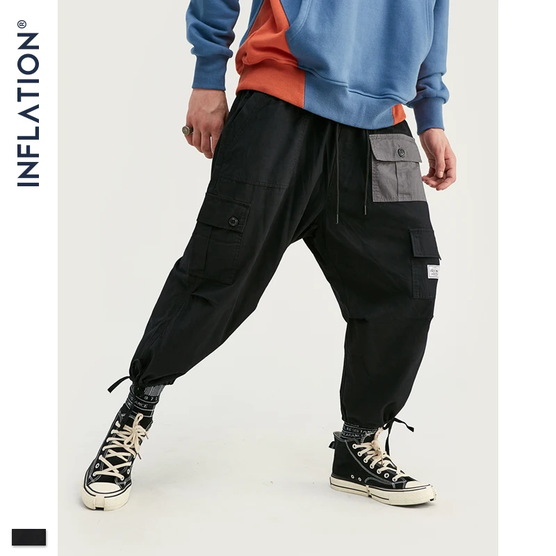 Мужские брюки-карго INFLATION уличные свободные брюки длиной до щиколотки в стиле