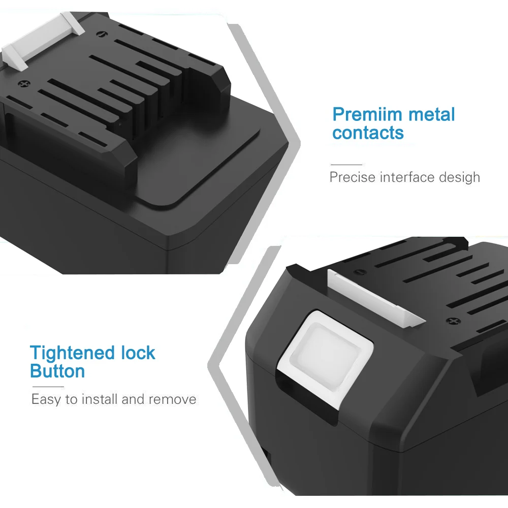 Makita 14.4V 4.0Ah Capacity Li-Ion Replacement Lithium-Ion Battery Electric tool for BL1413G Part Number 196375-4(1 Pack)-Black