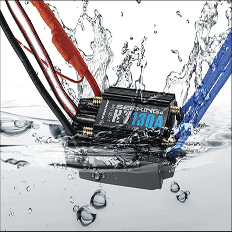 Аксессуары для гоночной лодки RC ESC Hobbywing SeaKing HV V3 водонепроницаемый 130A без BEC 5-12S Lipo