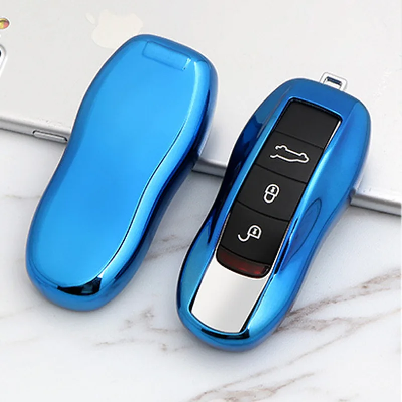 Новинка Красочный мягкий ТПУ чехол для автомобильного ключа Porsche Cayenne Macan 911 Boxster