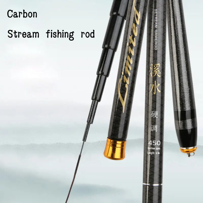 Short Hand Pole Carbon Stream Rod Portable Super Hard Fishing 3.6m-7.2m | Rods