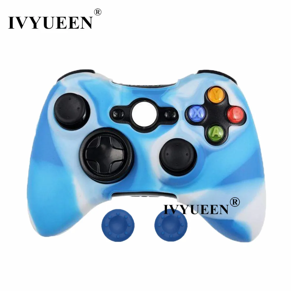 IVYUEEN 20 цветов мягкий силиконовый защитный чехол для microsoft Xbox 360 проводной/беспроводной контроллер аналоговые палочки крышки