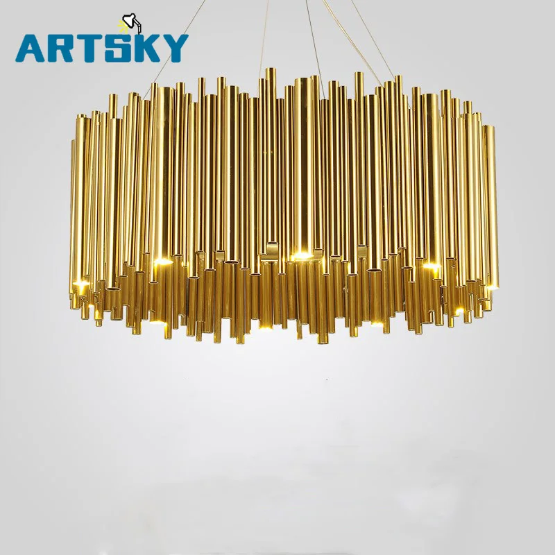 Итальянская металлическая овальная Круглая Люстра Креативный дизайн для