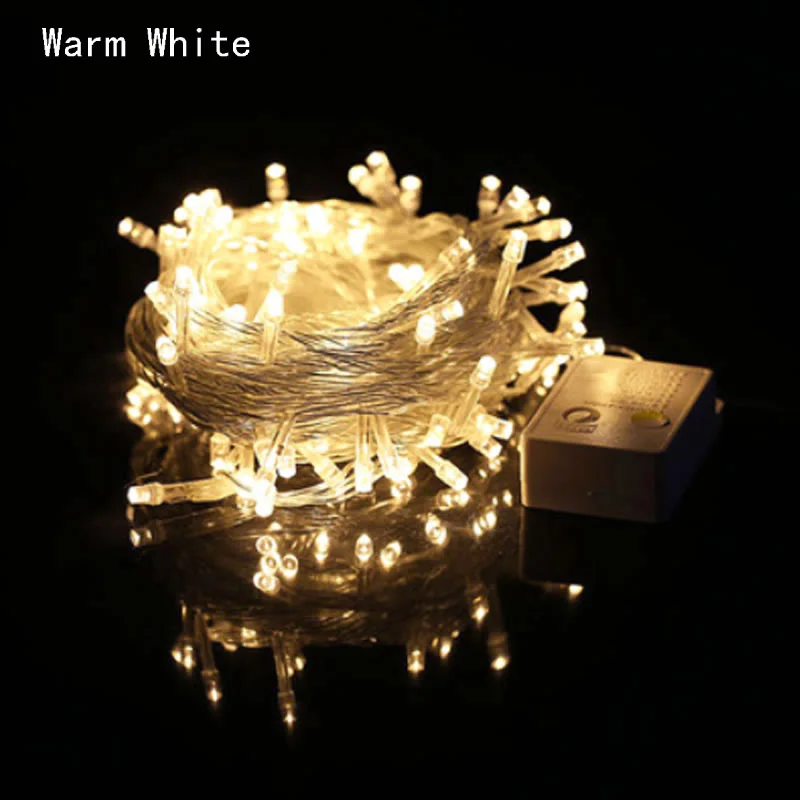 Warm White 3M, 10 м, 20 м, 30 м, 50 м, 100 м, светодиодный Сказочный свет, Рождественский светодиодный светильник, гирлянда, Декор для дома, свадьбы, Рождества, праздников - Испускаемый цвет: Warm White