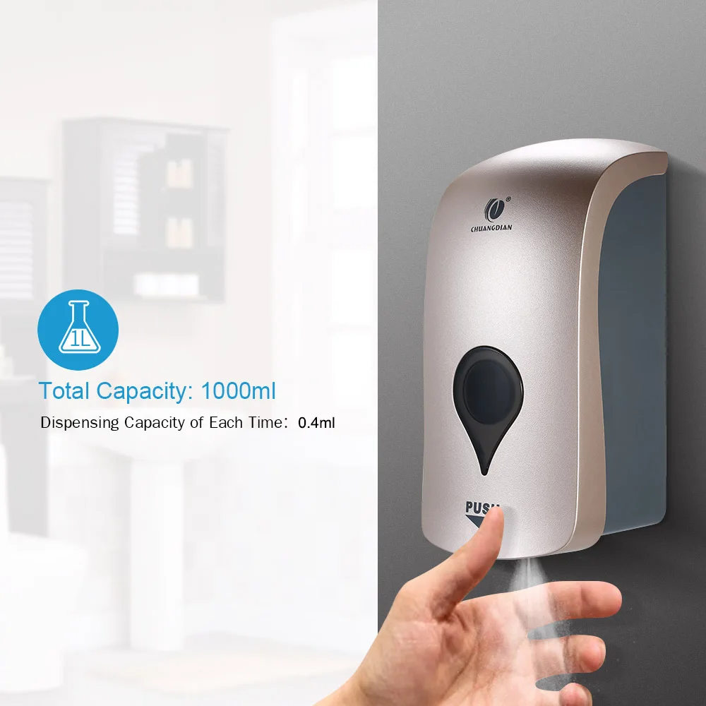 

1000ml Wall Mounted Soap Dispenser Spray Type Automatic Touchless Soap Dispenser for Thin Liquid Large Capacityfor Hospital Home