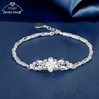 999 sterling silver bracelet women fashion silver jewelry bracelet birthday gift for girlfriend charm bracelets