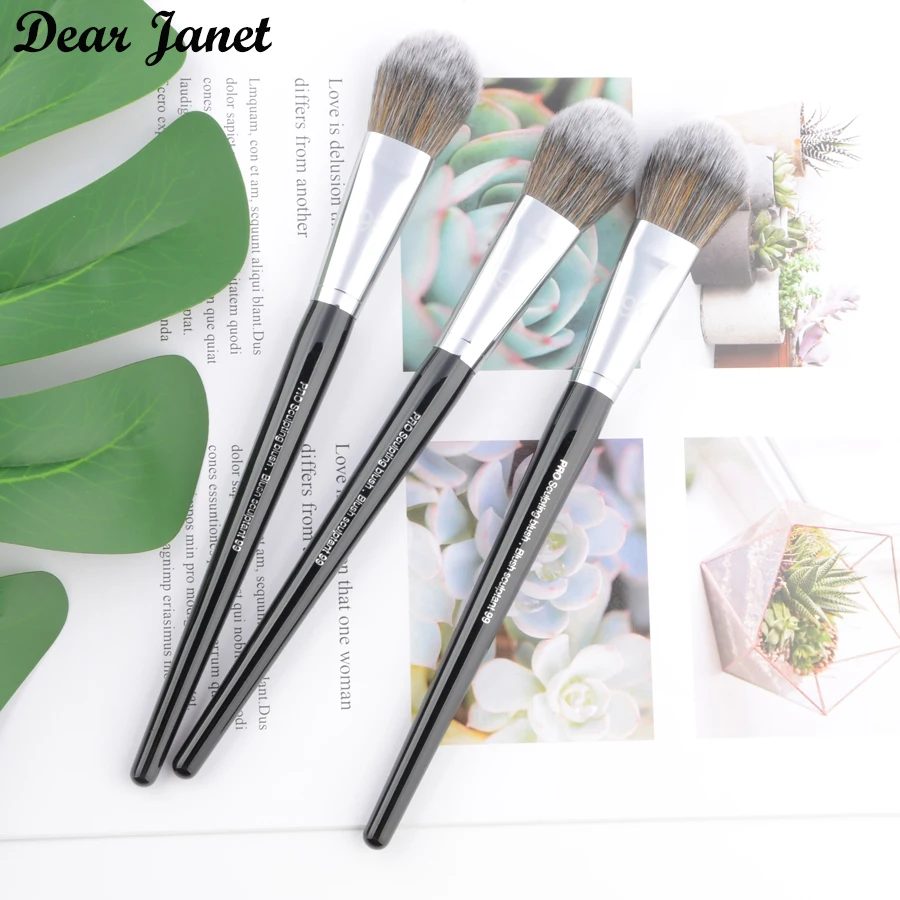 1 piece Pro sculpting blush#99 Blusher Makeup brushes Powder contour Make up brush synthetic Hair wood handle