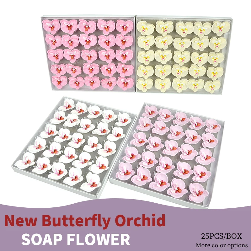 25 шт. цветы для мыла новая маленькая бабочка фаленопсис свадьбы украшение дома