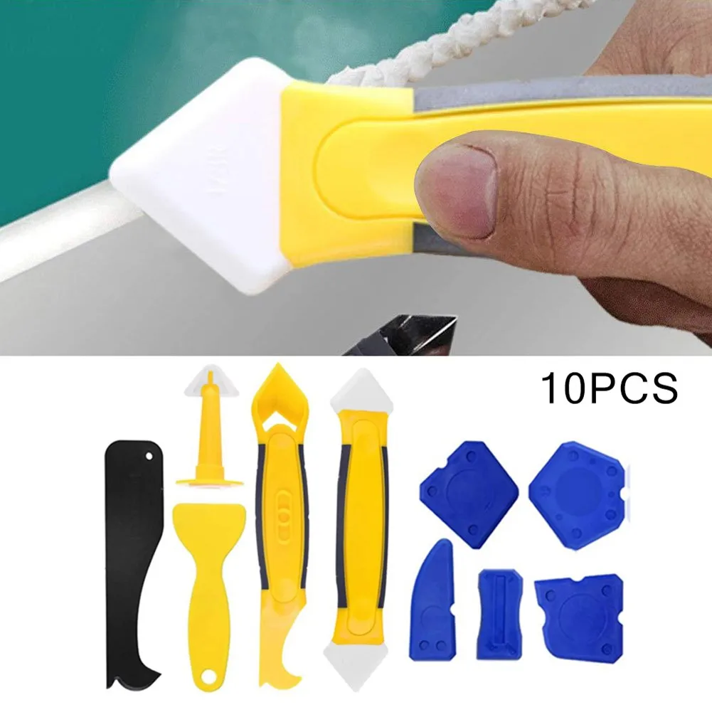 

10 PCS Squeegee Glass Glue Seam Sealing Nozzle Plastic Angle Hanger Seam Tool High-quality And Durable Beauty Sewing Tool