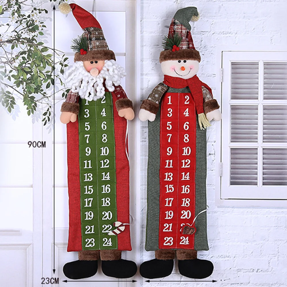 1pc Christmas calendar Advent Wall Cloth Xmas Home Seasonal Decoration
